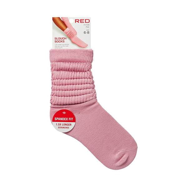RED SLOUCH SOCKS Size 6-8