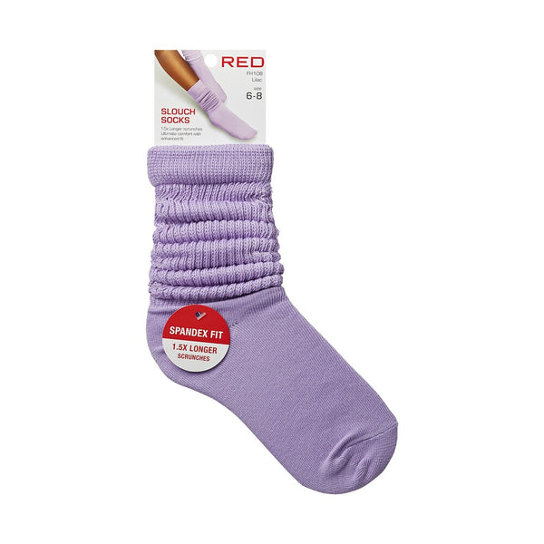RED SLOUCH SOCKS Size 6-8