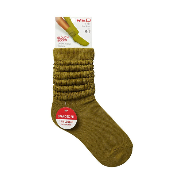 RED SLOUCH SOCKS Size 6-8