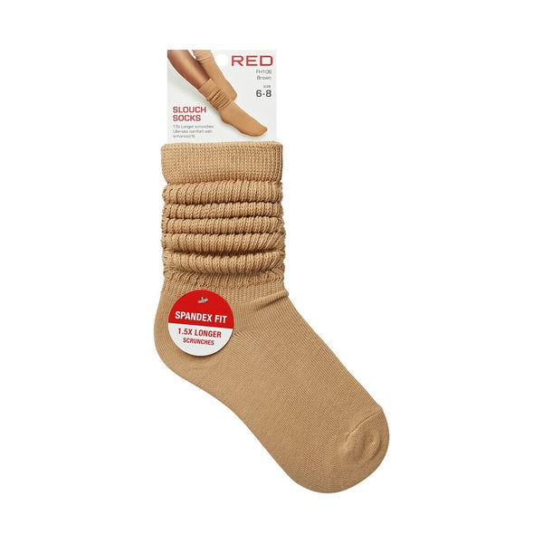 RED SLOUCH SOCKS Size 6-8
