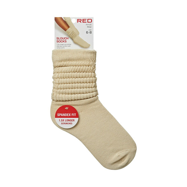 RED SLOUCH SOCKS Size 6-8