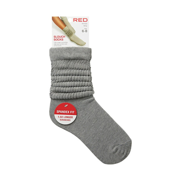RED SLOUCH SOCKS Size 6-8