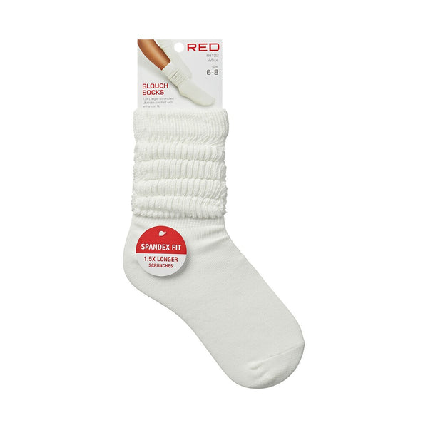 RED SLOUCH SOCKS Size 6-8