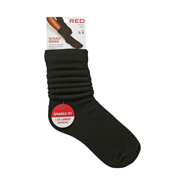 RED SLOUCH SOCKS Size 6-8