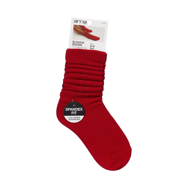 RED SLOUCH SOCKS Size 6-8