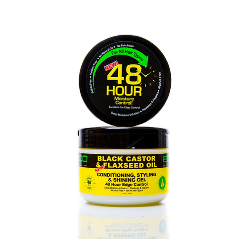 ECO BLACK CASTOR & FLAXSEED OIL CONDITIONING, STYLING & SHINING GEL
