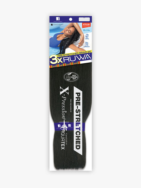 SENSATIONNEL X-PRESSION 3X RUWA PRE-STRETCHED BRAID 24"